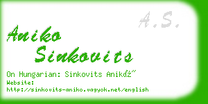 aniko sinkovits business card